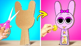 DIY Cardboard SPRUNKI Money Box! 💰✨ Amazing Paper and Cardboard Crafts You’ll Love!