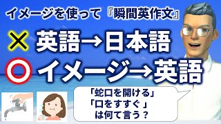 【瞬間英作文】イメージ(絵)で覚える練習をしよう「蛇口を開ける」「口をすすぐ」「化粧する」など起床シーン（起きてから寝るまで）