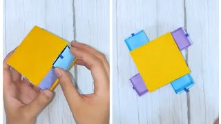 Easy way to make origami secret drawer box || DIY secret stepper box || paper crafts || secret box..