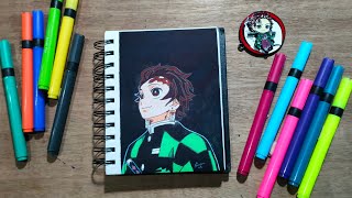 Tanjiro kamado drawing with ohuhu alcohol marker ll Demon Slayer ll Tanjiro kamado ll