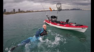 Cold water kayaking Level Six Fjord Dry Suit  COLD WATER TEST Level Six Fjord Lake Ontario