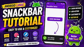 ANDROID - SNACK BAR TUTORIAL IN JAVA.