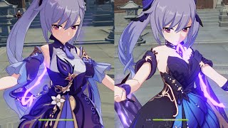 KeQing Skin Comparison “Piercing Thunderbolt” \u0026 “Opulent Splendor” | Genshin Impact