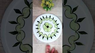 Vegetable Carving Design l Salad art l Cucumber salad #art #saladcarving #cookwithsidra #craft