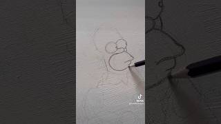 Drawing Homer Simpson Quick Sketch #shorts #asmr