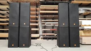 JBL MRX 500 Speaker Test Setup indoor on Crown XTI 4000 Amps 100 % open volume