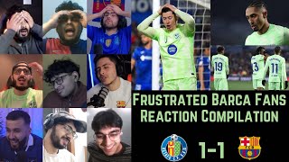 Frustrated BARCA Fans Reactions to GETAFE 1-1 BARCELONA | LA LIGA GW 20 | 19-01-2025