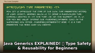 Java Generics EXPLAINED! 🚀 Type Safety & Reusability for Beginners | Java Tutorial