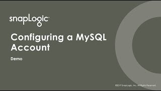 Configuring a MySQL account