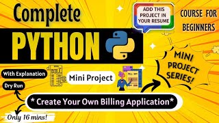 *Create your Own Billing System* | Mini Project | Python Course for Beginners