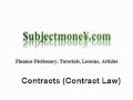 Contract (Contract Business Law) - An explanation - Finance Dictionary