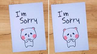 Apologize Card Idea 🐰 / Sorry Card For Best Friend / How to Make Sorry Card / Sorry Card Tutorial