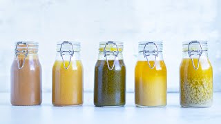 Five 5-MINUTE Homemade Salad Dressings (Quick & Easy!)