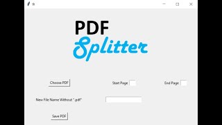PDF Splitter with GUI