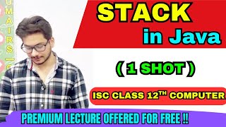 Stack in Java ISC Class 12 | Data Structures Full Explanation | LIFO | Boards 2026