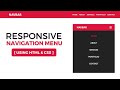 Responsive Navigation Menu Using Only HTML & CSS