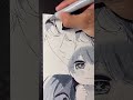 【推しの子】一発描きしてみた！ 推しの子 アクアマリン イラスト 模写 shorts