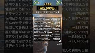 【完全保存版】申請したら戻ってくるお金💰③医療編 #補助金 #助成金 #給付金 #制度 #お金