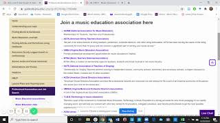 JMU Libraries Music Education Guide: Professional Associations and Job Search tab