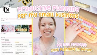 My 2025 small business plans! How I’m using Notion for small business planning and goal-setting