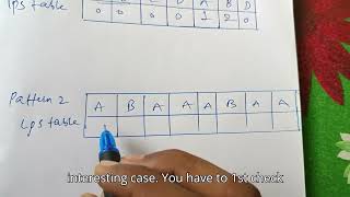 calculate lps table easily #lpstable#datastructures#hashing#kmp