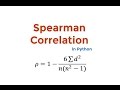 Spearman Rank-order Correlation: Using SciPy package in Python