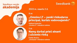 Smulkaus verslo akademija. Vadimas Komarskis, „Omniva LT“ ir Evaldas Mockus, „Omnisend“