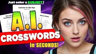 How To make a Crossword Puzzle with AI. Let A.I. create all of the Clues & Answers for you!