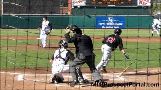 Blue Jays RHP Marcus Walden strikes out Dodgers OF Joe Winker   Midwest League 2012