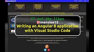 Write your first website in Angular 8 with Visual Studio Code