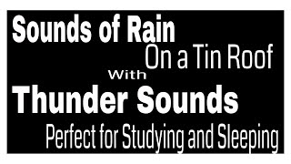 12 Hours Heavy Rain on Tin Roof with Thunder Black Screen | Rain Noise to Help You Sleep