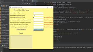 Python. Smart Password Generator with primitive GUI using tkinter