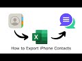 How to export iPhone contacts into a spreadsheet
