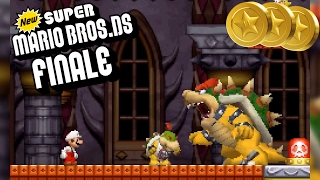 New Super Mario Bros DS - Final Castle W8 -100% Walkthrough w/ All Star Coins - Bowser Boss Fight