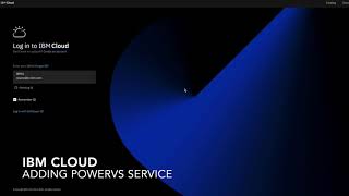 IBM Cloud: adding PowerVS service in your account