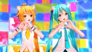 【MMD】カラフルポップビート(Miku appearance \u0026 Neru Akita)【1080p・60fps】