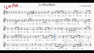 Inno Nazionale Francese - La Marseillaise - Flauto - Spartito - Karaoke - Note - Instrumental