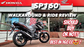 Latest HONDA SP 160🔥 Top model- Walkaround \u0026 RIDE Review✅️ | All new feature🤩 #honda #sp160 #review