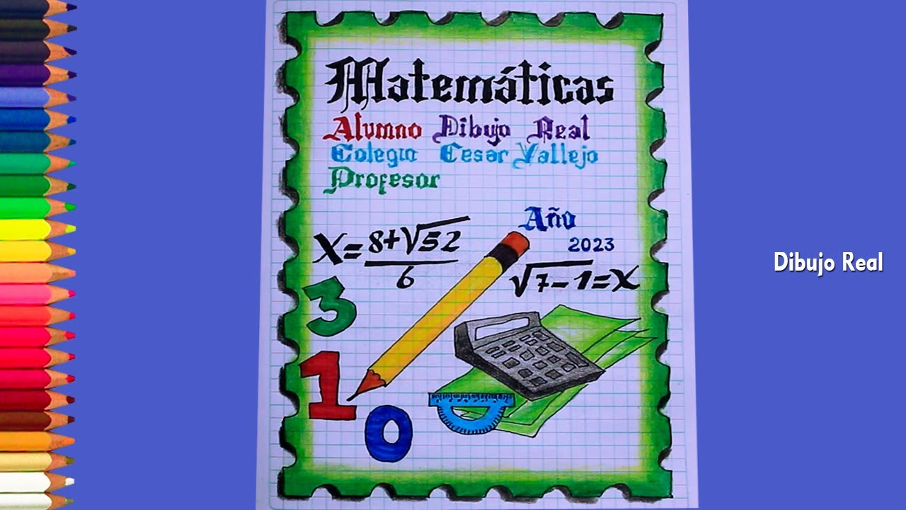 Como Hacer Caratulas Para Cuadernos De Secundaria Matemáticas - YouTube