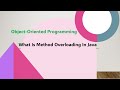What Is Method Overloading In Java | Method Overloading In Java | Method Overloading