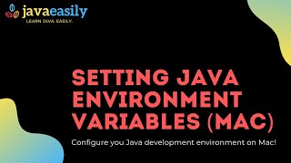 Setting Up Java Environment Variables on a Mac | Java for Beginners