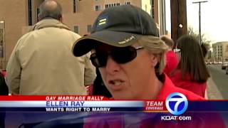 Hundreds rally in support of same-sex marriage