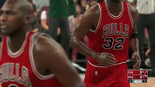 NBA 2K17 - All Jordan team vs Bron/Shaq/Wade/West team