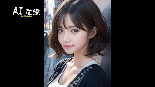 AI美女AI広場#91  Meet a beautiful girl  Lookbook  귀여운 ai 미녀