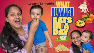 What devaansh eats in a day || 13months || baby food || harikasrihari || vlog || devaansh ||trending