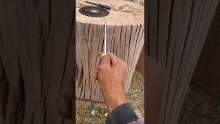 Woodworking-កែឆ្នៃឈើពីទុកធ្វើអុសដុត_មកជាកៅអីអង្គុយបែបធម្មជាតិ.#shorts