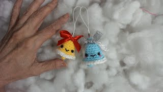 Campanita de navidad a crochet   Adornos navideños paso a paso en crochet