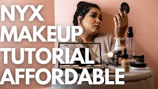 Full face using NYX brand only affordable makeup toturial