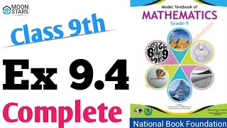 Ex 9.4 Class 9 Maths Chapter 9, Exercise 9.4 class 9th Mathematics, NBF of Pakistan