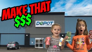 Returning Your Bottles At The Bottle Depot To Make Money | Aveyas Glitter World Bottle Depot $$$